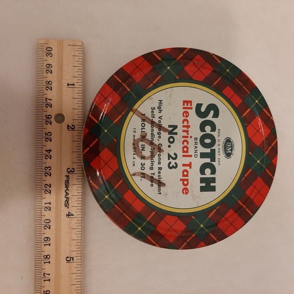 Vintage 1950's Scotch Brand Electrical Tape No 23 Tin With Tape 3M Memorabilia - Picture 12 of 13